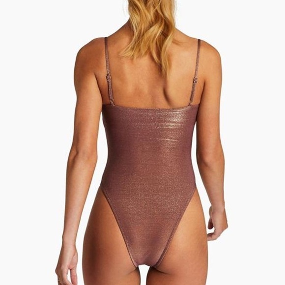 Nwt VITAMIN A jenna bodysuit supernatural metallic size 4/XS - Picture 2 of 6
